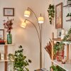 Bassagoda Staande lamp Messing, Zwart, 3-lichts