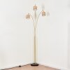 Bongal Staande lamp Messing, Zwart, 3-lichts