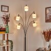 Bassagoda Staande lamp Chroom, Zwart, 5-lichts