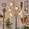 Bassagoda Staande lamp Chroom, Zwart, 5-lichts