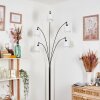 Bassagoda Staande lamp Chroom, Zwart, 5-lichts