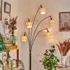 Cavaca Staande lamp Chroom, Zwart, 5-lichts