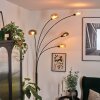Nikkala Staande lamp Chroom, Zwart, 5-lichts