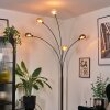 Nikkala Staande lamp Chroom, Zwart, 5-lichts