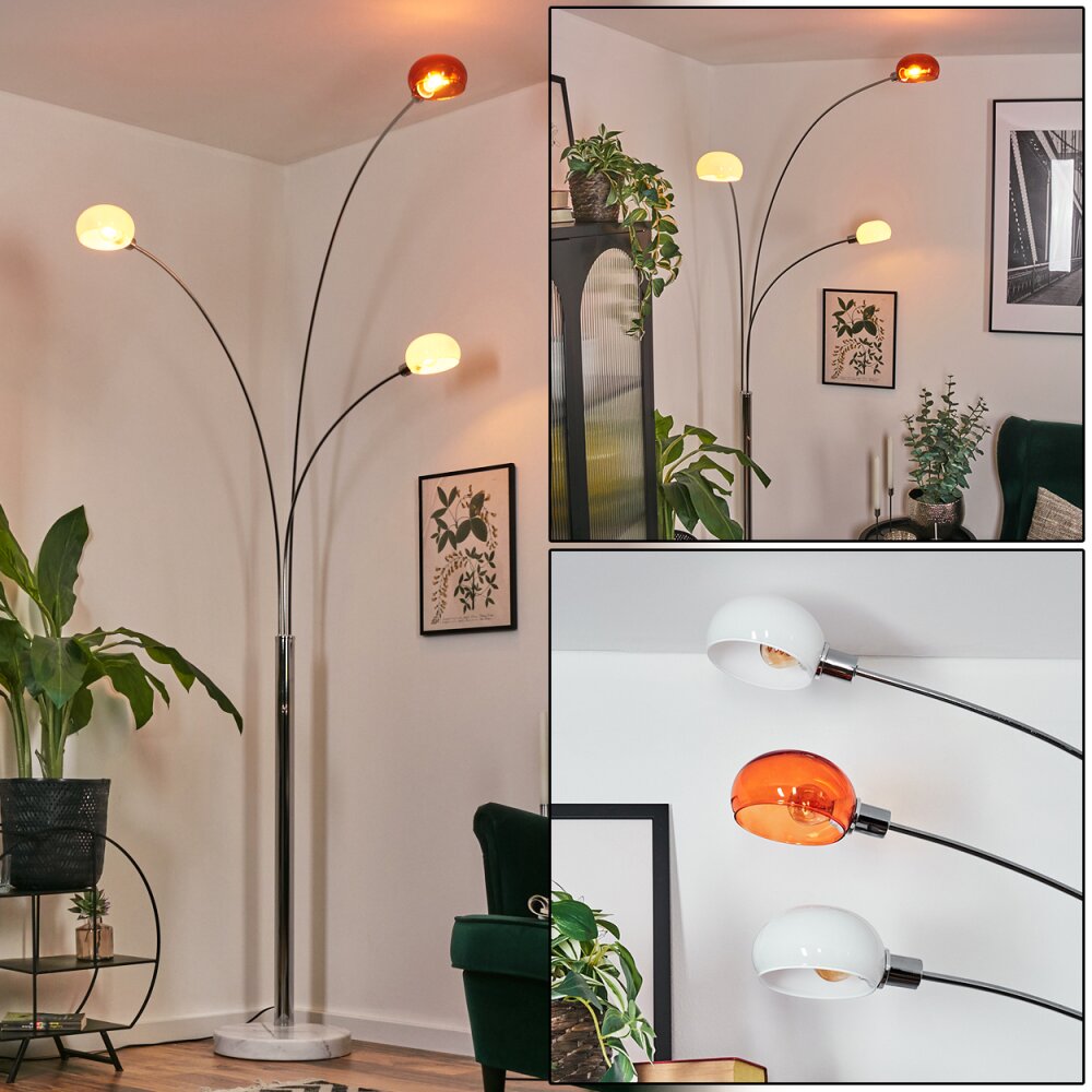 Nikkala Staande lamp Chroom, Wit, 3-lichts main product photo