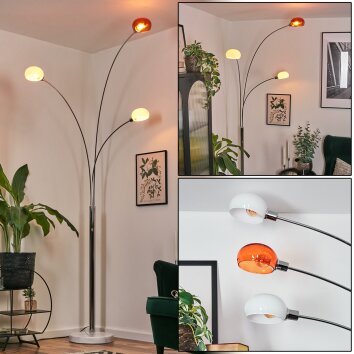 Nikkala Staande lamp Chroom, Wit, 3-lichts Nikkala Staande lamp Chroom, Wit, 3-lichts