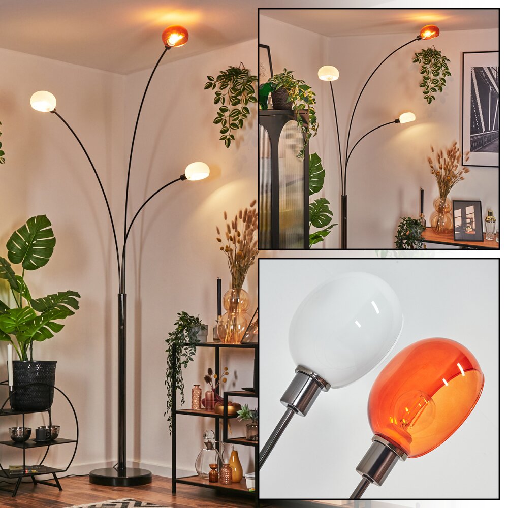Nikkala Staande lamp Chroom, Zwart, 3-lichts main product photo