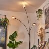 Nikkala Staande lamp Chroom, Zwart, 3-lichts