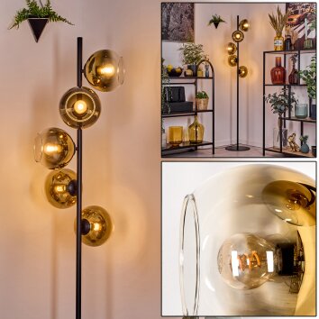 Koyoto Staande lamp 31 cm Goud, Duidelijk, 5-lichts