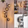 Koyoto Staande lamp 31 cm Chroom, Duidelijk, Rookkleurig, 5-lichts