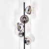 Koyoto Staande lamp 31 cm Chroom, Duidelijk, Rookkleurig, 5-lichts