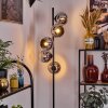 Koyoto Staande lamp 31 cm Chroom, Rookkleurig, 5-lichts