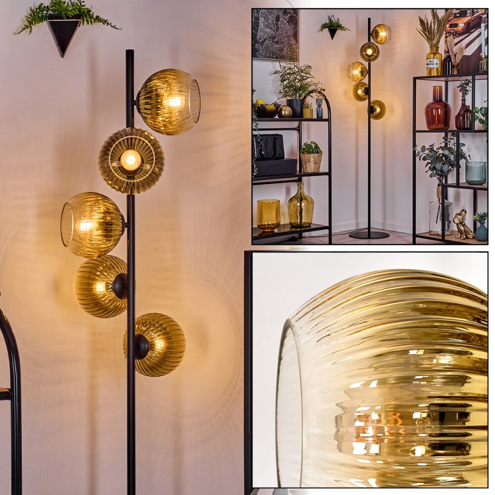 Koyoto Staande lamp 31 cm Goud, Duidelijk, 5-lichts main product photo