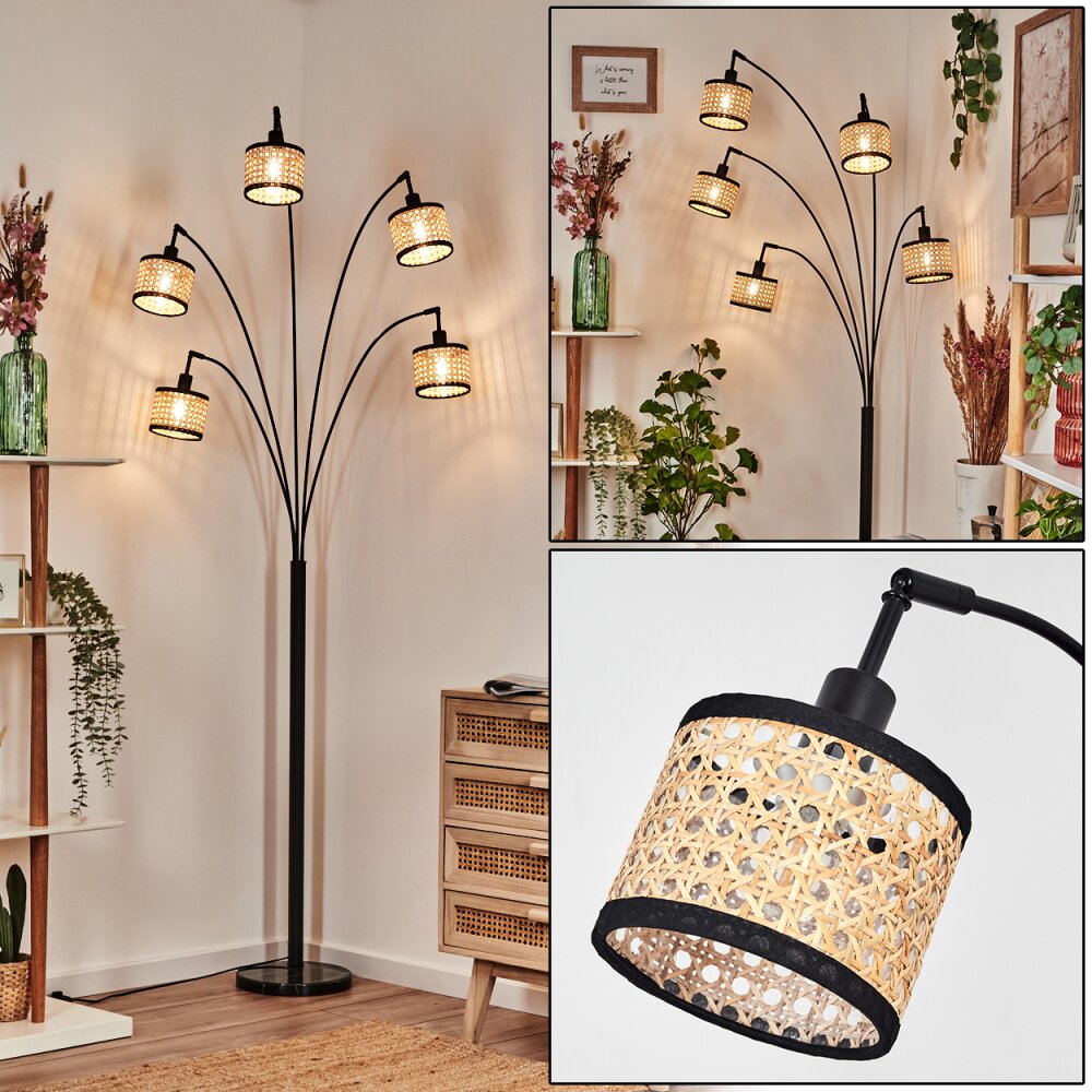 Ramila Staande lamp Zwart, 5-lichts main product photo