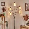 Bassagoda Staande lamp Chroom, Zwart, 5-lichts