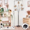 Ramila Staande lamp Chroom, Zwart, 5-lichts