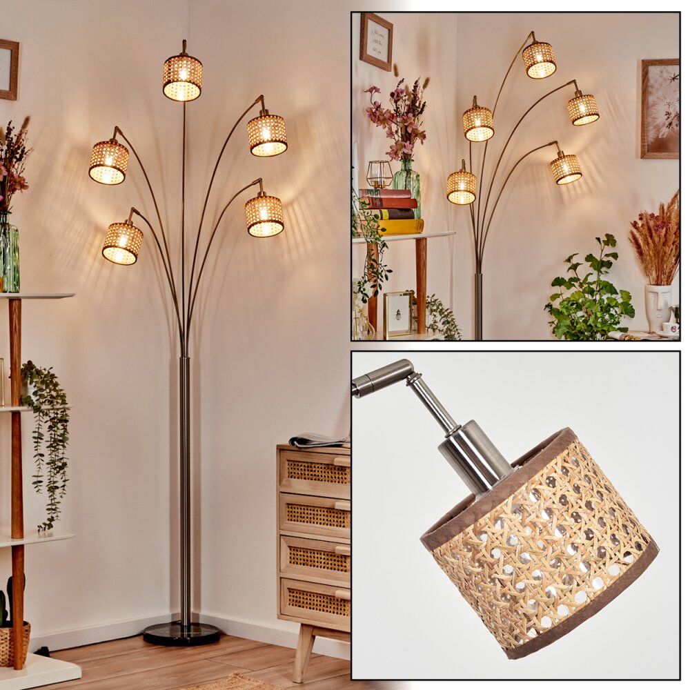 Barcos Staande lamp Nikkel mat, Zwart, 5-lichts main product photo