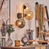 Ripoll Kogellampje, Wandlamp Goud, Zwart, 3-lichts