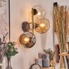 Ripoll Kogellampje, Wandlamp Goud, Zwart, 3-lichts