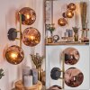 Ripoll Kogellampje, Wandlamp Goud, Zwart, 3-lichts