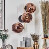 Ripoll Kogellampje, Wandlamp Goud, Zwart, 3-lichts