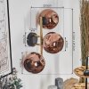 Ripoll Kogellampje, Wandlamp Goud, Zwart, 3-lichts