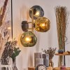 Ripoll Kogellampje, Wandlamp Goud, Zwart, 3-lichts
