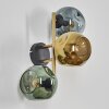 Ripoll Kogellampje, Wandlamp Goud, Zwart, 3-lichts