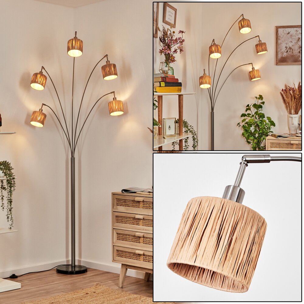 Granja Staande lamp Nikkel mat, Zwart, 5-lichts main product photo