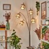 Ramila Staande lamp Nikkel mat, Zwart, 5-lichts