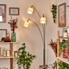 Bassagoda Staande lamp Nikkel mat, Zwart, 3-lichts