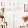 Bassagoda Staande lamp Nikkel mat, Zwart, 3-lichts