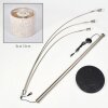 Bassagoda Staande lamp Nikkel mat, Zwart, 3-lichts