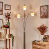 Bassagoda Staande lamp Nikkel mat, Zwart, 3-lichts