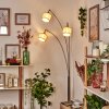 Sabadim Staande lamp Nikkel mat, Zwart, 3-lichts
