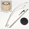 Sabadim Staande lamp Nikkel mat, Zwart, 3-lichts