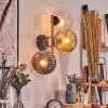 Ripoll Kogellampje, Wandlamp Goud, Zwart, 3-lichts
