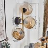 Ripoll Kogellampje, Wandlamp Goud, Zwart, 3-lichts