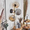 Ripoll Kogellampje, Wandlamp Goud, Zwart, 3-lichts