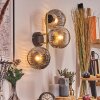 Ripoll Kogellampje, Wandlamp Goud, Zwart, 3-lichts
