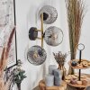 Ripoll Kogellampje, Wandlamp Goud, Zwart, 3-lichts