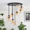 Koyoto Plafondlamp, Kogellampje 57 cm Amber, Duidelijk, 9-lichts
