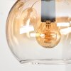 Koyoto Plafondlamp, Kogellampje 57 cm Amber, Duidelijk, 9-lichts