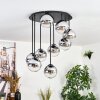 Gastor Plafondlamp, Kogellampje 57 cm Chroom, Duidelijk, Rookkleurig, 9-lichts