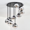 Gastor Plafondlamp, Kogellampje 57 cm Chroom, Duidelijk, Rookkleurig, 9-lichts