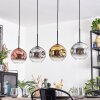 Ripoll Hanglamp, Kogellampje, Hanglamp Goud, Duidelijk, Koperkleurig, Rookkleurig, 4-lichts