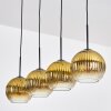Koyoto Hanglamp, Kogellampje, Hanglamp Goud, Duidelijk, 4-lichts