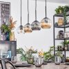 Ripoll Hanglamp, Kogellampje, Hanglamp Amber, Duidelijk, Rookkleurig, 4-lichts