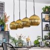 Koyoto Hanglamp, Kogellampje, Hanglamp Goud, 4-lichts