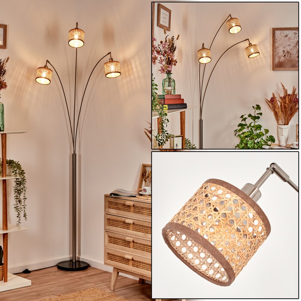 Barcos Staande lamp Nikkel mat, Zwart, 3-lichts main product photo